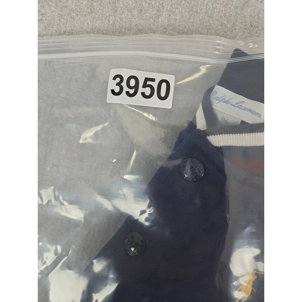 Ralph Lauren Polo Classic Varsity Jacket 9‎ Months Navy Blue Snap Preppy Soft